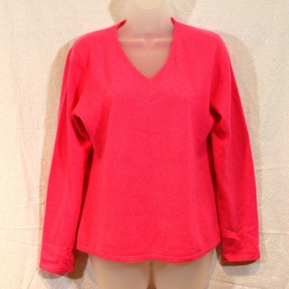 Pursuits LTD Pink 100% Cashmere Sweater Super Soft Medium Classic Fit - Picture 2 of 11
